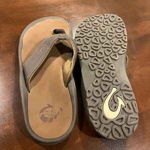 OluKai Ohana Mens Beach Sandals in Brown/Tan